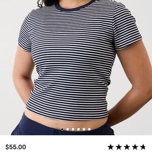 Athleta Signature Rib Crop Tee
